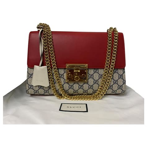 gucci red padlock medium|Gucci medium shoulder bag.